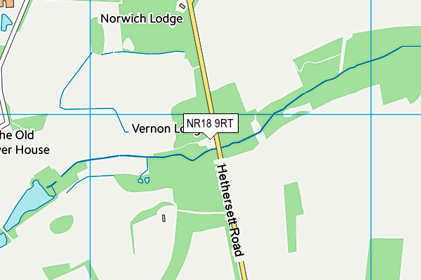 NR18 9RT map - OS VectorMap District (Ordnance Survey)