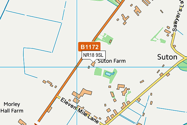 NR18 9SL map - OS VectorMap District (Ordnance Survey)