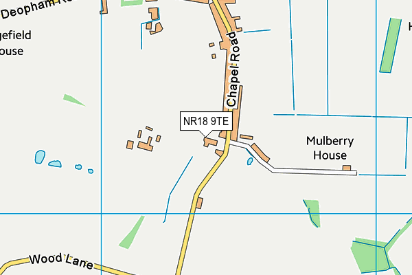 NR18 9TE map - OS VectorMap District (Ordnance Survey)