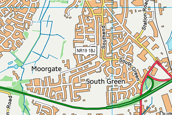 Grove House Infant and Nursery School map (NR19 1BJ) - OS VectorMap District (Ordnance Survey)