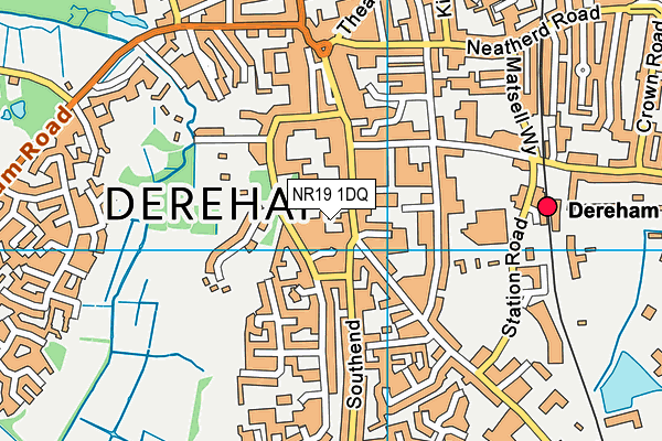 NR19 1DQ map - OS VectorMap District (Ordnance Survey)