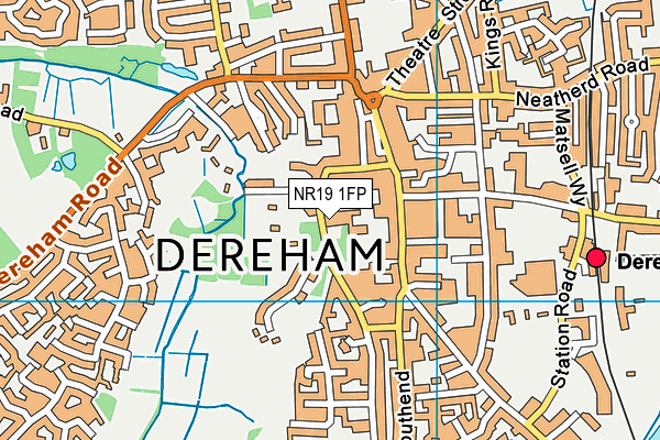 NR19 1FP map - OS VectorMap District (Ordnance Survey)