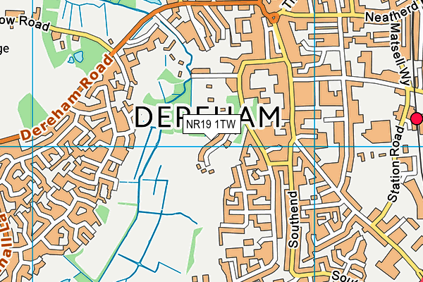 NR19 1TW map - OS VectorMap District (Ordnance Survey)