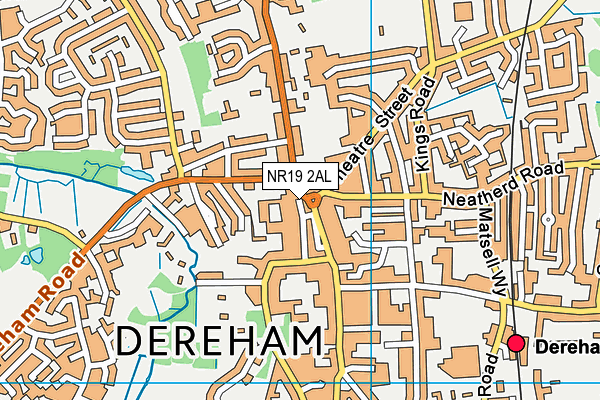 NR19 2AL map - OS VectorMap District (Ordnance Survey)