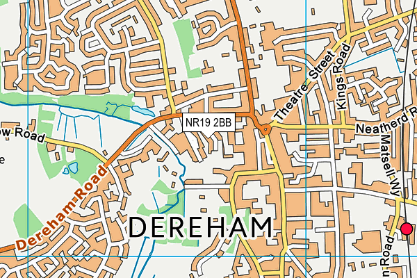 NR19 2BB map - OS VectorMap District (Ordnance Survey)