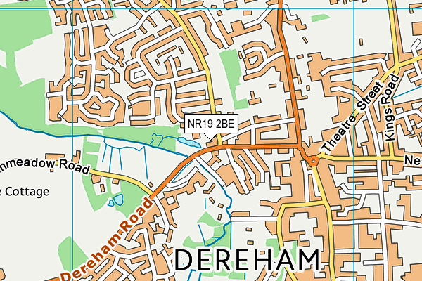 NR19 2BE map - OS VectorMap District (Ordnance Survey)