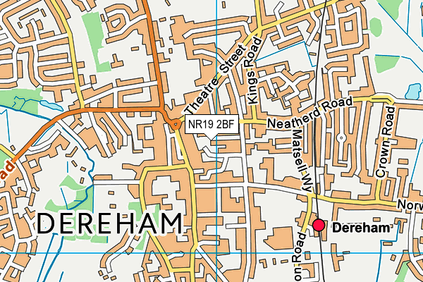 NR19 2BF map - OS VectorMap District (Ordnance Survey)