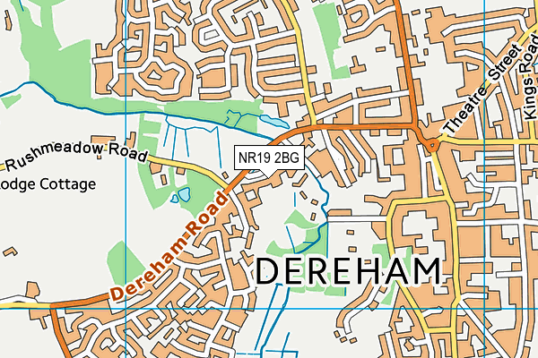 NR19 2BG map - OS VectorMap District (Ordnance Survey)