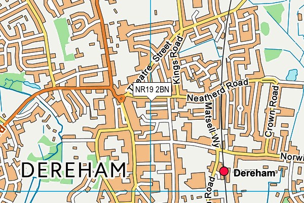 NR19 2BN map - OS VectorMap District (Ordnance Survey)