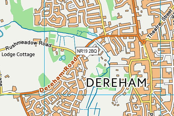 NR19 2BQ map - OS VectorMap District (Ordnance Survey)