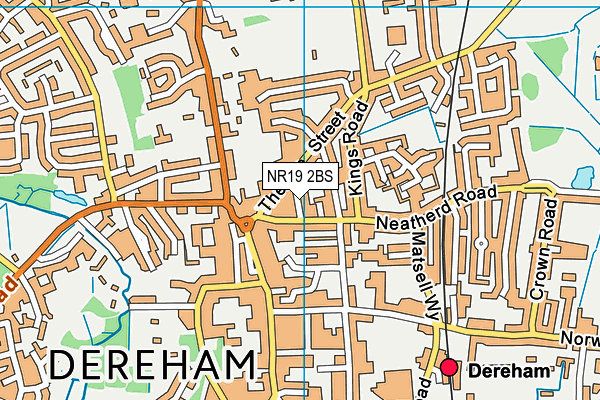 NR19 2BS map - OS VectorMap District (Ordnance Survey)