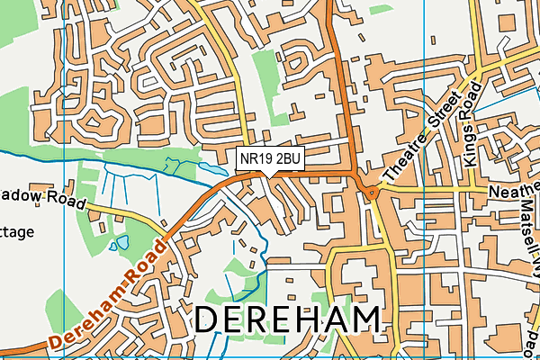 NR19 2BU map - OS VectorMap District (Ordnance Survey)