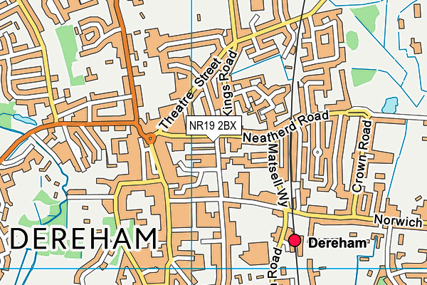 NR19 2BX map - OS VectorMap District (Ordnance Survey)