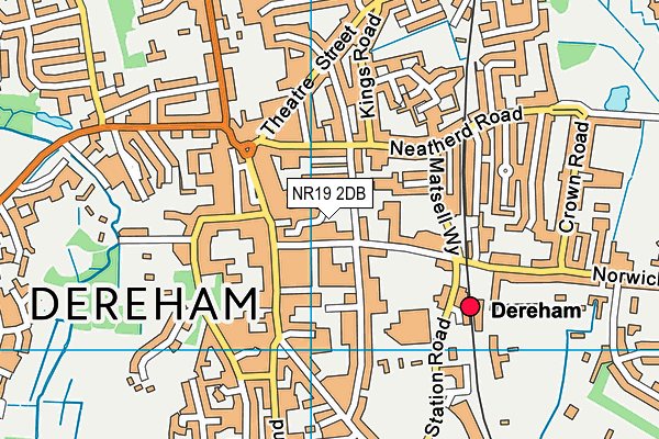 NR19 2DB map - OS VectorMap District (Ordnance Survey)