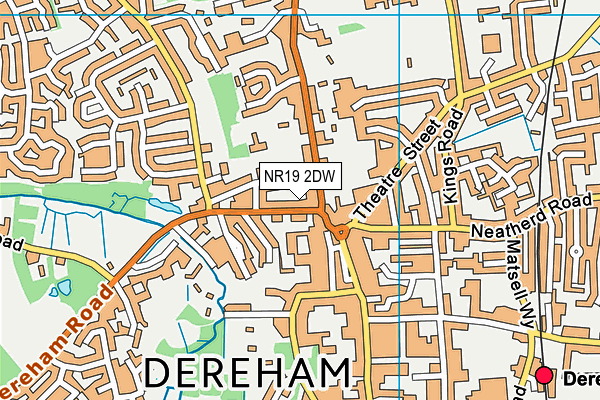 NR19 2DW map - OS VectorMap District (Ordnance Survey)