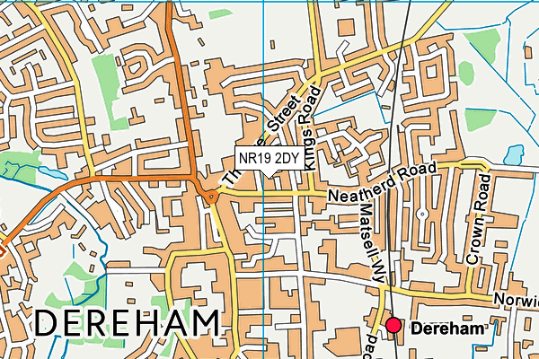 NR19 2DY map - OS VectorMap District (Ordnance Survey)