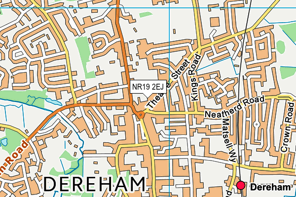 NR19 2EJ map - OS VectorMap District (Ordnance Survey)