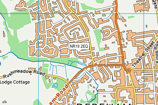 NR19 2EQ map - OS VectorMap District (Ordnance Survey)