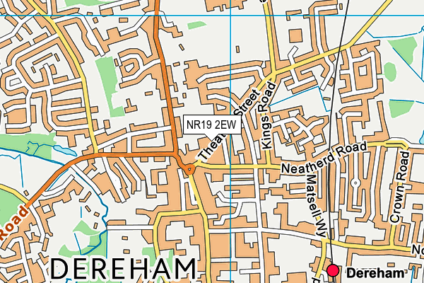 NR19 2EW map - OS VectorMap District (Ordnance Survey)