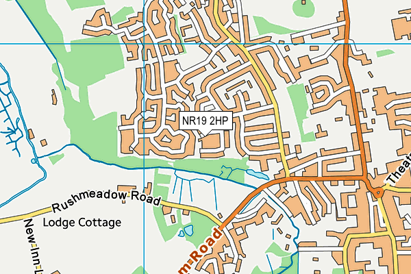 NR19 2HP map - OS VectorMap District (Ordnance Survey)