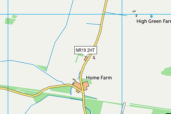 NR19 2HT map - OS VectorMap District (Ordnance Survey)