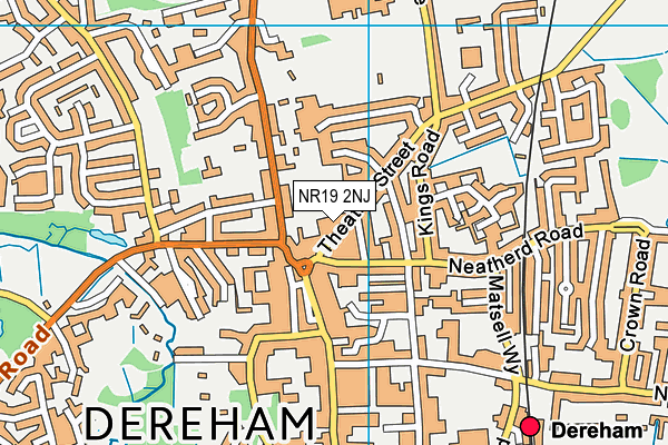 NR19 2NJ map - OS VectorMap District (Ordnance Survey)