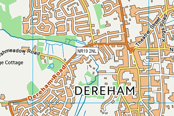 NR19 2NL map - OS VectorMap District (Ordnance Survey)