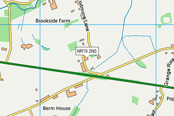 NR19 2NS map - OS VectorMap District (Ordnance Survey)
