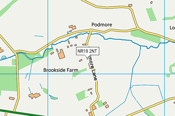 NR19 2NT map - OS VectorMap District (Ordnance Survey)