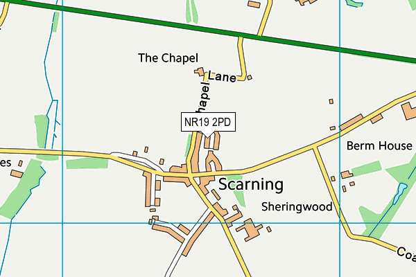 NR19 2PD map - OS VectorMap District (Ordnance Survey)