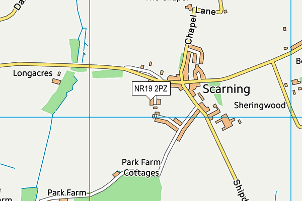 NR19 2PZ map - OS VectorMap District (Ordnance Survey)