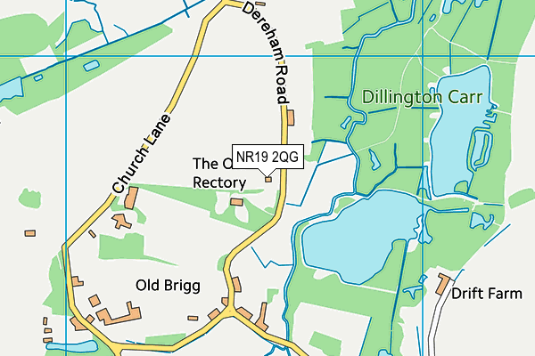 NR19 2QG map - OS VectorMap District (Ordnance Survey)