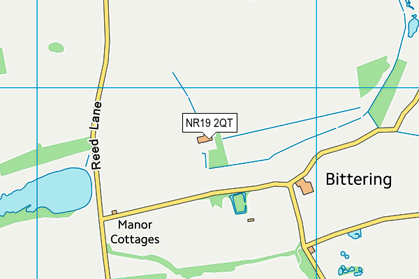 NR19 2QT map - OS VectorMap District (Ordnance Survey)