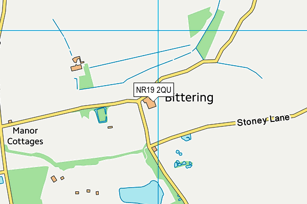NR19 2QU map - OS VectorMap District (Ordnance Survey)