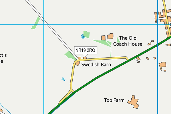 NR19 2RQ map - OS VectorMap District (Ordnance Survey)