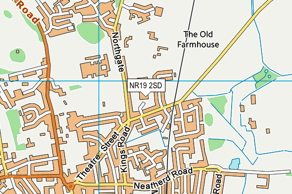 NR19 2SD map - OS VectorMap District (Ordnance Survey)