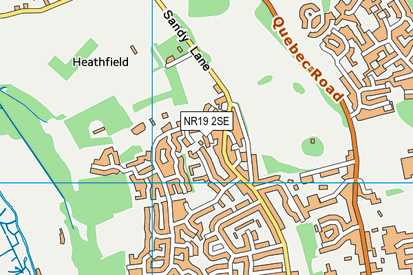 NR19 2SE map - OS VectorMap District (Ordnance Survey)