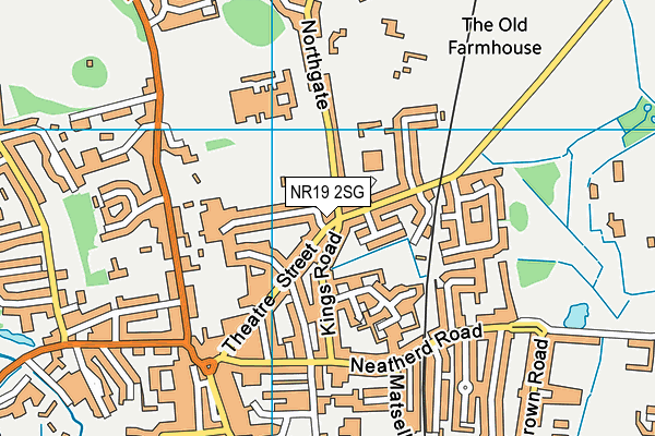 NR19 2SG map - OS VectorMap District (Ordnance Survey)