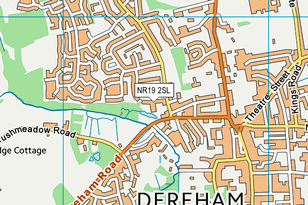 NR19 2SL map - OS VectorMap District (Ordnance Survey)