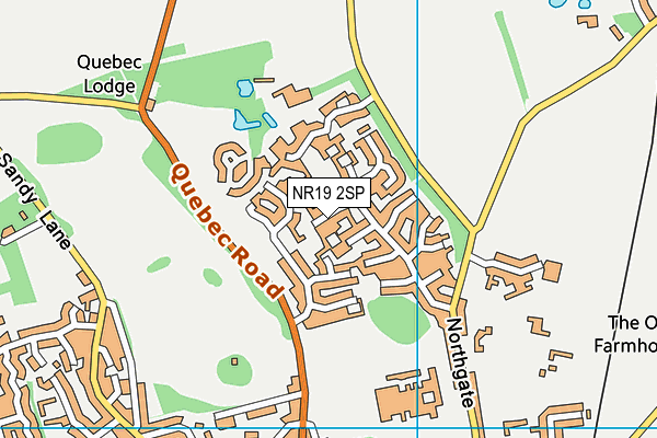 NR19 2SP map - OS VectorMap District (Ordnance Survey)