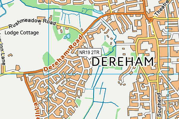 NR19 2TR map - OS VectorMap District (Ordnance Survey)
