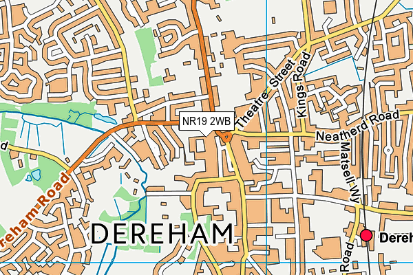 NR19 2WB map - OS VectorMap District (Ordnance Survey)