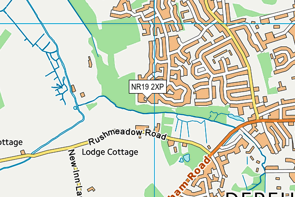 NR19 2XP map - OS VectorMap District (Ordnance Survey)