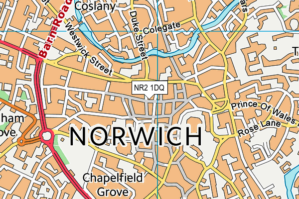 NR2 1DQ map - OS VectorMap District (Ordnance Survey)