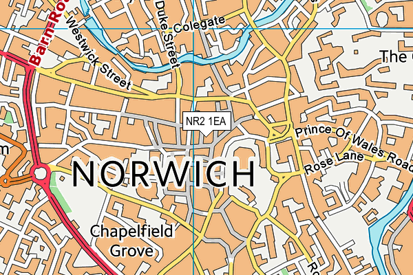 The Gym Group (Norwich City) map (NR2 1EA) - OS VectorMap District (Ordnance Survey)