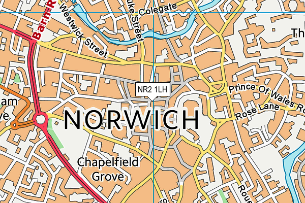 NR2 1LH map - OS VectorMap District (Ordnance Survey)