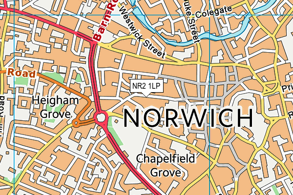 Ymca (Norwich) (Closed) map (NR2 1LP) - OS VectorMap District (Ordnance Survey)