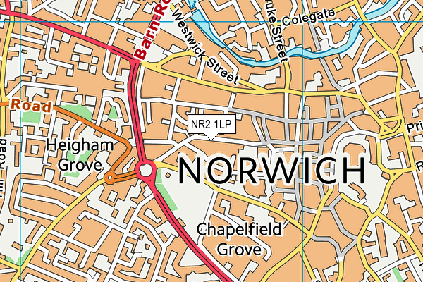 NR2 1LP map - OS VectorMap District (Ordnance Survey)