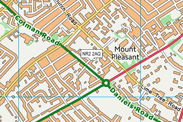 NR2 2AQ map - OS VectorMap District (Ordnance Survey)