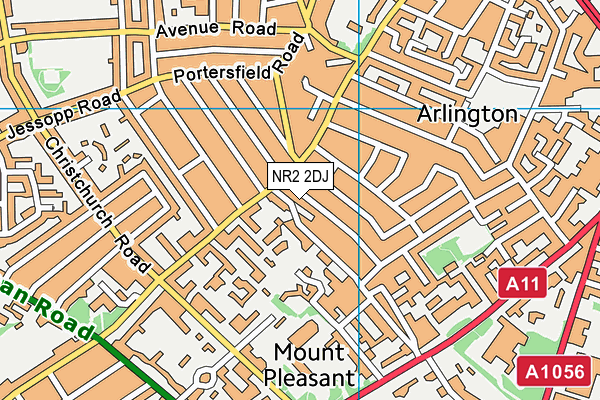 NR2 2DJ map - OS VectorMap District (Ordnance Survey)
